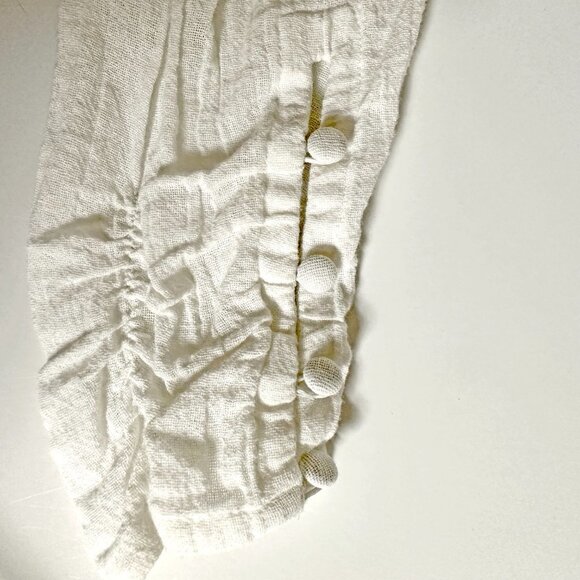 Free People Chloe Smocked Tie Neck Cotton Top - Picture 10 of 11